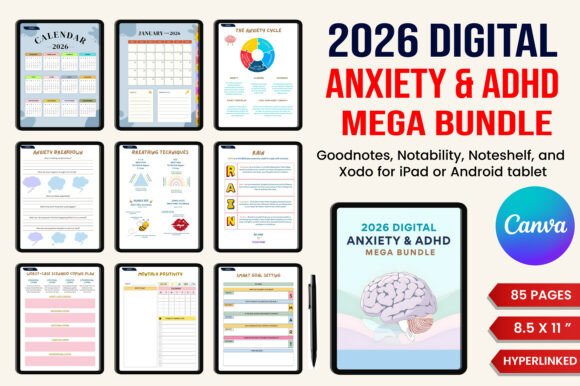 2026 Digital Anxiety ADHD Mega Bundle