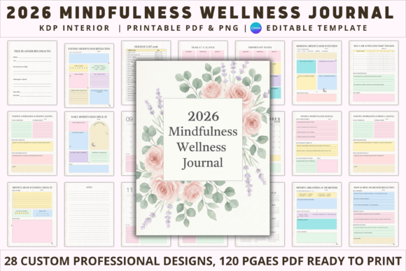 2026 Mindfulness Wellness Journal