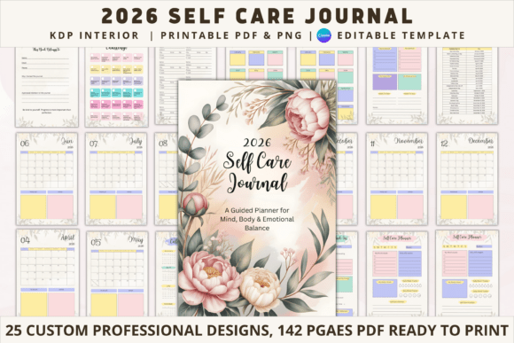 2026 Self Care Journal KDP Interior