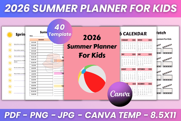 2026 Summer Planner for Kids KDP: The Ultimate Editable, Print-Ready Resource for Parents & Educators