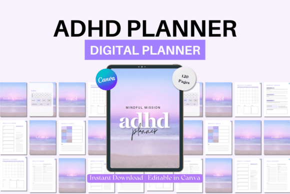 ADHD Planner for Adult Women KDP