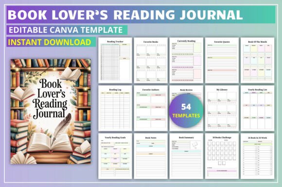 Editable Book Lover’s Reading Journal