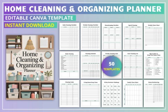 Home Cleaning Organizing Planner