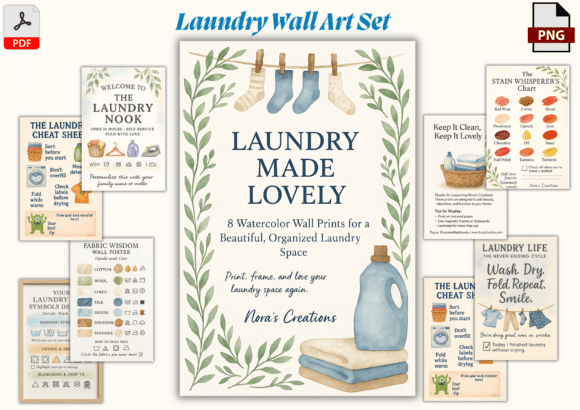 Laundry Room Wall Art Set: Where Function Meets Calm in Everyday Routines