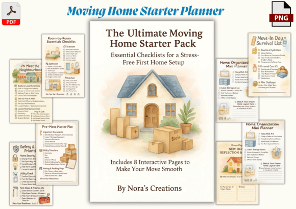Moving Home Starter Planner: Your Calm, Creative Companion for Any Move